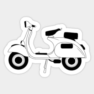 Vespa VBB Black Outline Sticker